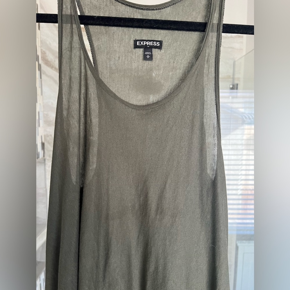 Express Sleeveless High-Low Dip-Hem Top, Tank Dress - Picture 3 of 3
